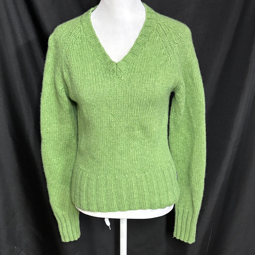 Abercrombie & Fitch Light Green V-Neck Sweater